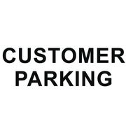 Customer Parking Sign Black on White